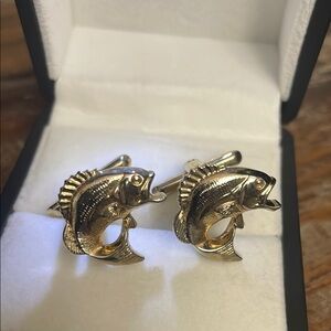 Gold Fish Cufflinks